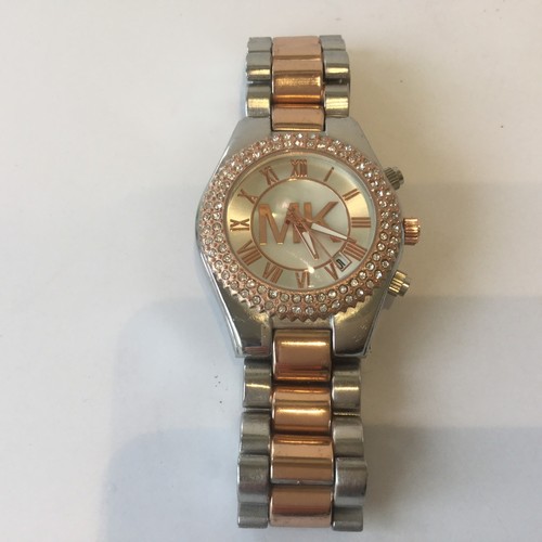 Orologio Michael Kors donna bicolore acciaio inox oro rosa logo MK