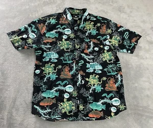 Lifted Research Group LRG Button Shirt Small Ocean Life Fish Octopus Coral Lemur - Picture 1 of 14