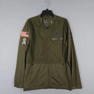 Chaqueta cortavientos militar Nike Atlanta Falcons para hombre L verde saludo al servicio - Imagen 1 de 16