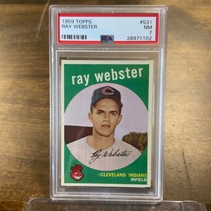 1959 Topps Ray Webster #531 *Indians* PSA 7 NM
