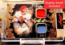 2021 Jim Kelly 6/35 Leaf Art of Sport Bronze Objet d'art DUAL JERSEY RELIC BILLS