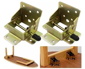 (2 Pieces) Folding Frame, self-Locking Hinge, Folding Table Legs, Folding Wor... - Picture 1 of 7