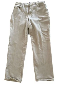 Gloria Vanderbilt Amanda Beige Straight Leg Pants Size 14 Womens Casual Wear - Picture 1 of 7