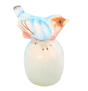 DE COLECCIÓN 1979 ENESCO MARURI OBRA MAESTRA HUESO CHINA AZUL PÁJARO CAMPANA - Imagen 1 de 1