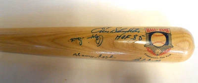 Ozzie Smith Warren Spahn Richie Ashburn 8sigs HOF Signed Autographed Ball Bat - Image 1 of 4