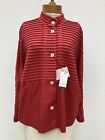 YaccoMaricard jacket, Pintuck Jersey/cotton in Red BNWT