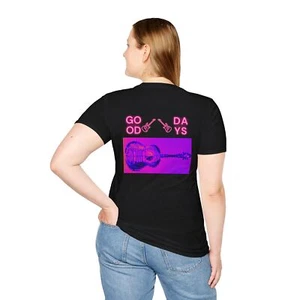 T-Shirt PINK Neon Good Days Gitarre Musik Reise Urlaub Unterhaltung Unisex - Bild 1 von 4