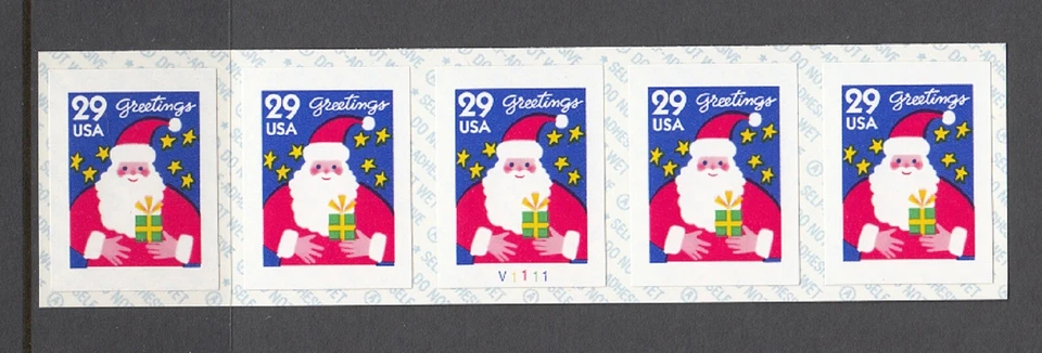 USA PNC SC# 2873B SANTA 29c. SELF ADHESIVE PL# V1111  - Image 1 of 1