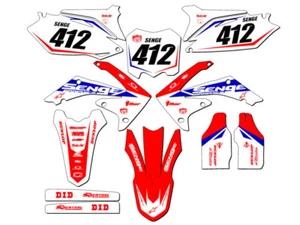 2009-2012 CRF 450 R BINARY Red Senge Graphics Kit Compatible with Honda - Foto 1 di 10