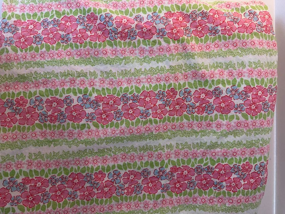 POTTERY BARN KIDS pink floral TROPICAL HIBISCUS cotton duvet TWIN - Image 1 of 3