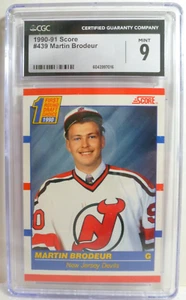 1990-91 Score Martin Brodeur Draft Rookie #439 CGC 9.0 MINT New Jersey Devils - Picture 1 of 2