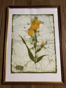 Originale Batik su seta - India XX Secolo Ca.1970 - Firmato - Foto 1 di 7