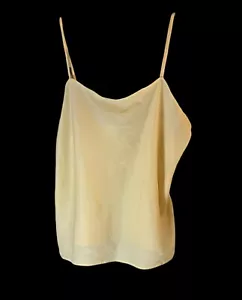 Vintage Lady Lynne Camisole beige nude Nylon Top Bluse unsichtbares Futter Damen Large - Bild 1 von 3