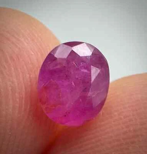 1 Carat Beautiful Natural Faceted Ruby Translucent Gem from Jegdalek Afghanistan - Picture 1 of 13