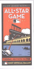 2007 MLB Baseball All-Star Game Ballot Unused