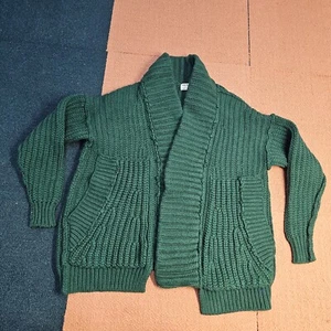 Free People We The Free Wonderful You Cardigan XS Green Chunky Knit Sweater W6i - Picture 1 of 9