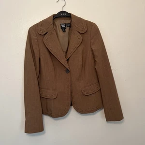 WORTH Vintage braun Wollmischung Blazer Jacke Boho Western Landhaus, braun - Größe 8 - Bild 1 von 7