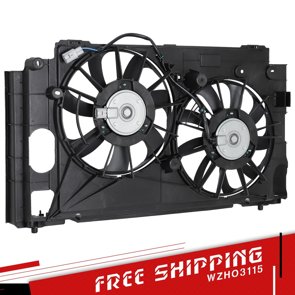 Dual AC Condenser Radiator Cooling Fan For Toyota Prius Lexus CT200H 1636337010 - Image 1 of 4