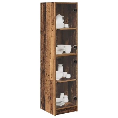 Highboard | Vitrinenschrank | Standvitrine | Schrankelement | 35 x 37 x 142 cm - Bild 1 von 4