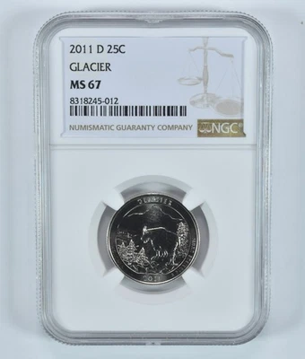 2011-D Washington Quarter Glacier America The Beautiful MS67 NGC *1998 - Image 1 of 4