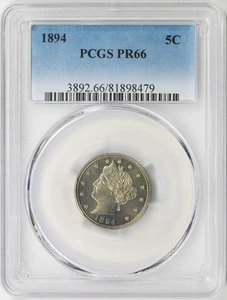 1894 5c Proof Liberty Nickel graduación profesional PR66 - Imagen 1 de 4