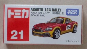 FIAT ABARTH 124 SPIDER RALLY Tomy Takara Tomica Diecast Model Car #21 1/57 SCALE - Picture 1 of 6