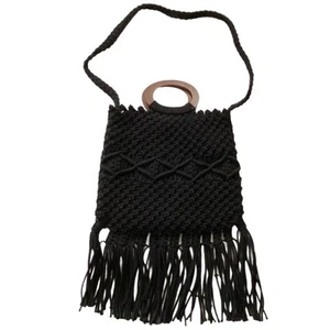 Danielle Nicole fringe crossbody macrame boho bag - Picture 1 of 7