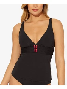 BLEU Women's Black Removable Cups James Bonded Tankini Swimsuit Top 6 - Picture 1 of 3