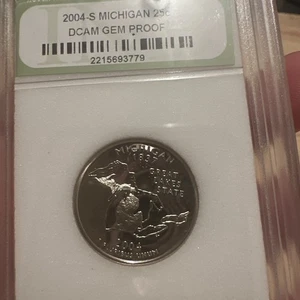 2004 S INB DCAM GEM PROOF MICHIGAN QUARTER 25 CENT COIN - Picture 1 of 3