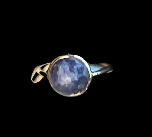 Kyanite & 18k Gold-Plated Gumdrop Ring - Imagen 1 de 1