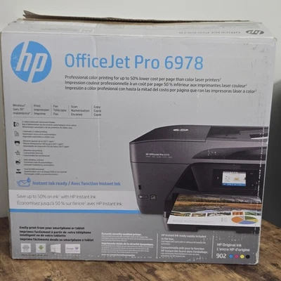HP OfficeJet Pro 6978 All-in-One Wireless Color Printer Tested - 1738 Pages EUC - Image 1 of 4