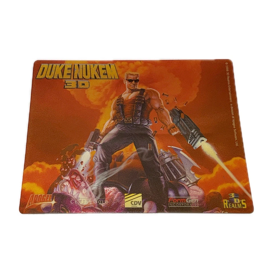 Duke Nukem 3D Mouse Pad 1996 Vintage Maus Promo Item apogee 3d realms shooter - Bild 1 von 4