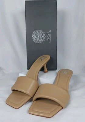 New With Tags + Box Vince Camuto Vernani Tortilla  Leather Slip On Heels Wms 9 - Image 1 of 4