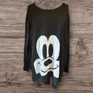 Torrid Disney Plus Size 4 (4X) Mickey Mouse Face Black Sweater Pullover - Picture 1 of 8