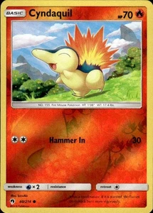 Pokemon Reverse Holo Cyndaquil (40) SM - Verlorener Donner 40/214 LP - Bild 1 von 2