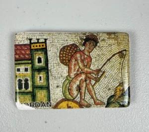 Angeln Jordan Byzantinisches Mosaik Vintage Stil Kühlschrankmagnet - Bild 1 von 3