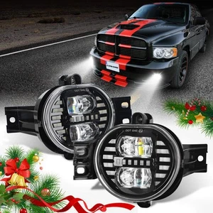 LED Fog Lights with White DRL Compatible with Dodge Ram 1500 Ram 2500 3500 Du... - Picture 1 of 6