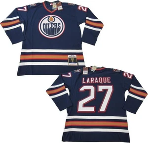 New 1997-98 Georges Laraque #27 Edmonton Oilers Mens Mitchell & Ness Jersey $225 - Picture 1 of 9