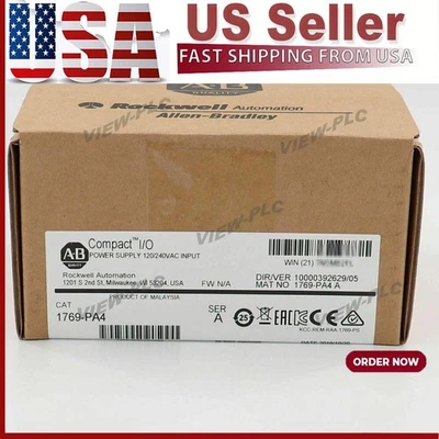 New AB 1769-PA4 SER A CompactLogix Power Supply Module 1769PA4 US Free Tax - Image 1 of 3
