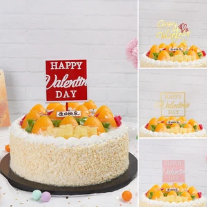 Decor Acrylic Party Supplies Cake Decor Happy Valentine's Day DIY Cake Topper