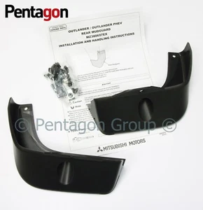 New Genuine Mitsubishi Outlander 2016- Rear Mudflaps Mudguards MZ380697EX - Picture 1 of 3