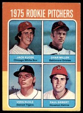 1975 Topps Rookie Pitchers - Jack Kucek/Dyar Miller/Vern Ruhle/Paul Siebert  VG+