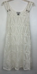 J. Valdi Swim Cover Up Womens XL Sheer Dress Ivory Lace Lightweight Vacation - Picture 1 of 8