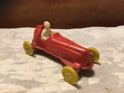 Vintage 1950’s Pyro Red Plastic #3 Indy Soap Box Derby Race Car W/Driver - Image 1 of 4