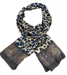 Sciarpa donna donna stampa leopardata morbida trasparente collo lungo testa ottime condizioni - Foto 1 di 2
