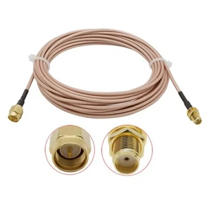3M SMA Male to Female Coaxial Extension Cable Antenna Aerial WiFi Router UK Sell - Afbeelding 1 van 7