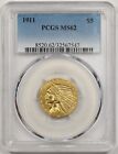 1911 $5 PCGS MS 62 Indian Head Gold Half Eagle