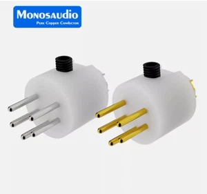 Monosaudio Pure Copper 5 Pin Turntable Male DIN Plug PTFE Tonearm Connector DIY - Picture 1 of 31