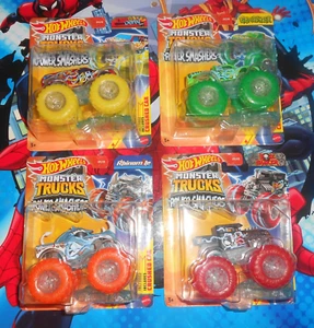 Hot Wheels Monster Trucks Power Smashers (4) w/crushed car 2023 - Picture 1 of 12