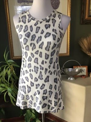 Blusa túnica LOGOTIPO Lauren Conrad LOUNGE estampa animal sem mangas Hi-Lo XXS - Imagem 1 de 4